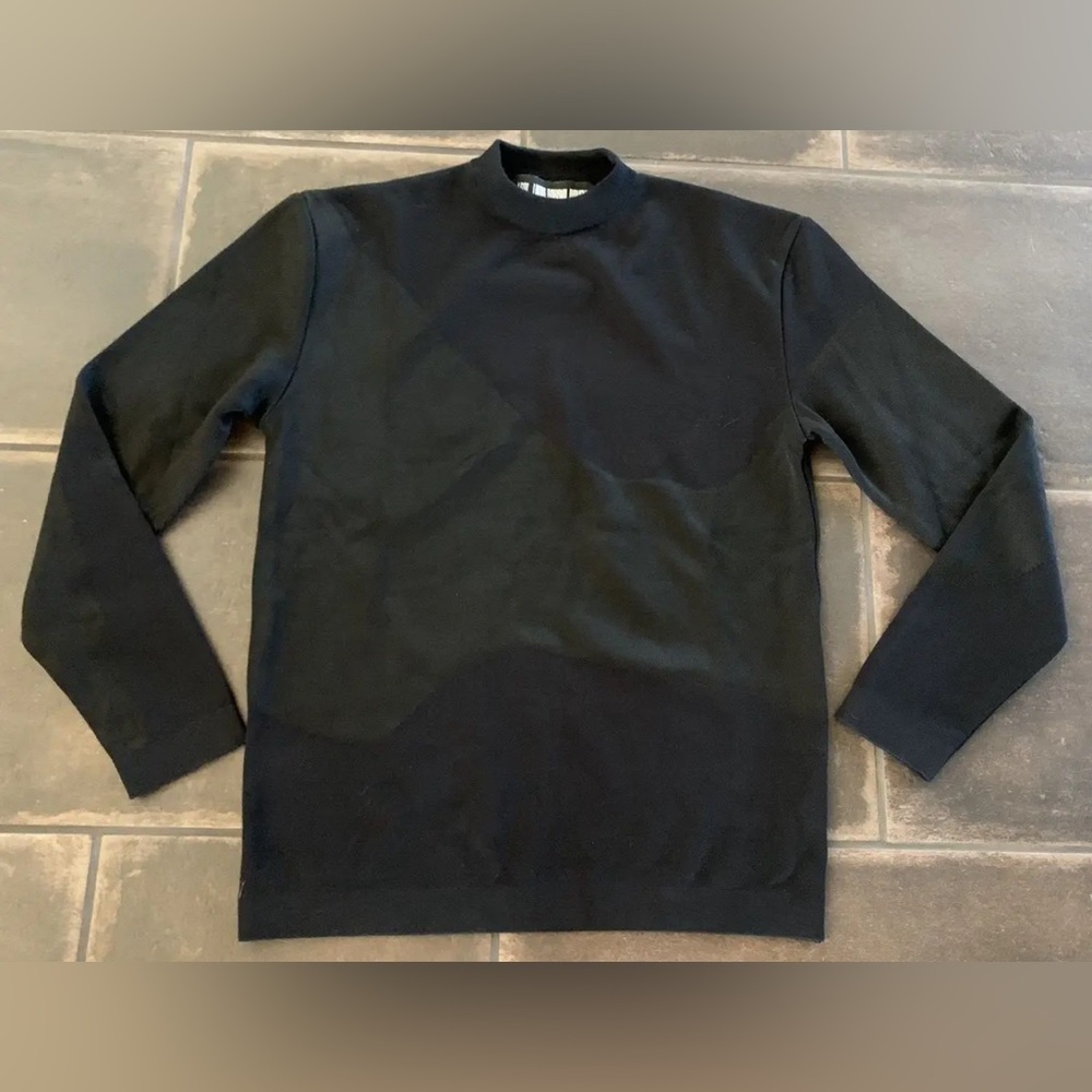 NWOT LGN Louis Gabriel Nouchi PULL JACQUARD EFFET SUEUR Black Sweater Sz S $495 - Picture 1 of 16